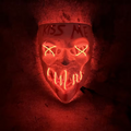 Masque démon LED Kiss Me allumé avec éclairage rouge, usage adulte 18+